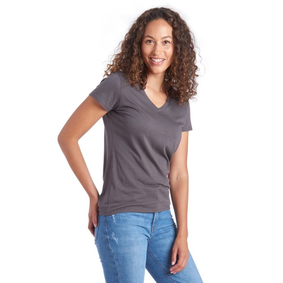 Women Mott & Bow Tees | Fitted V-Neck Marcy Tee