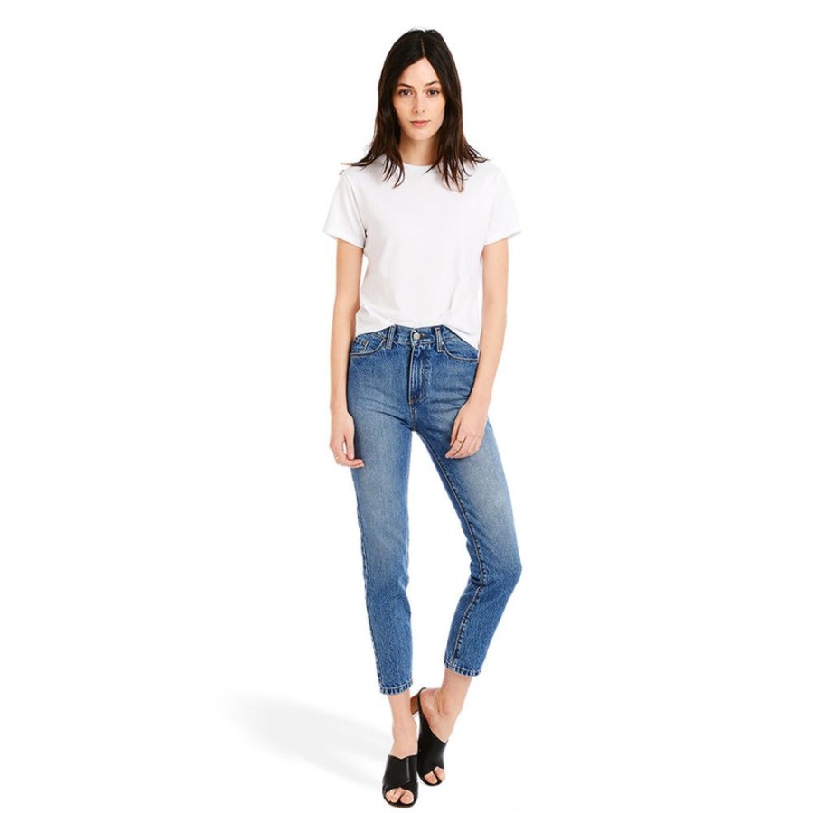 Women Mott & Bow Tees | Boxy Semi-Crop Noble Tee