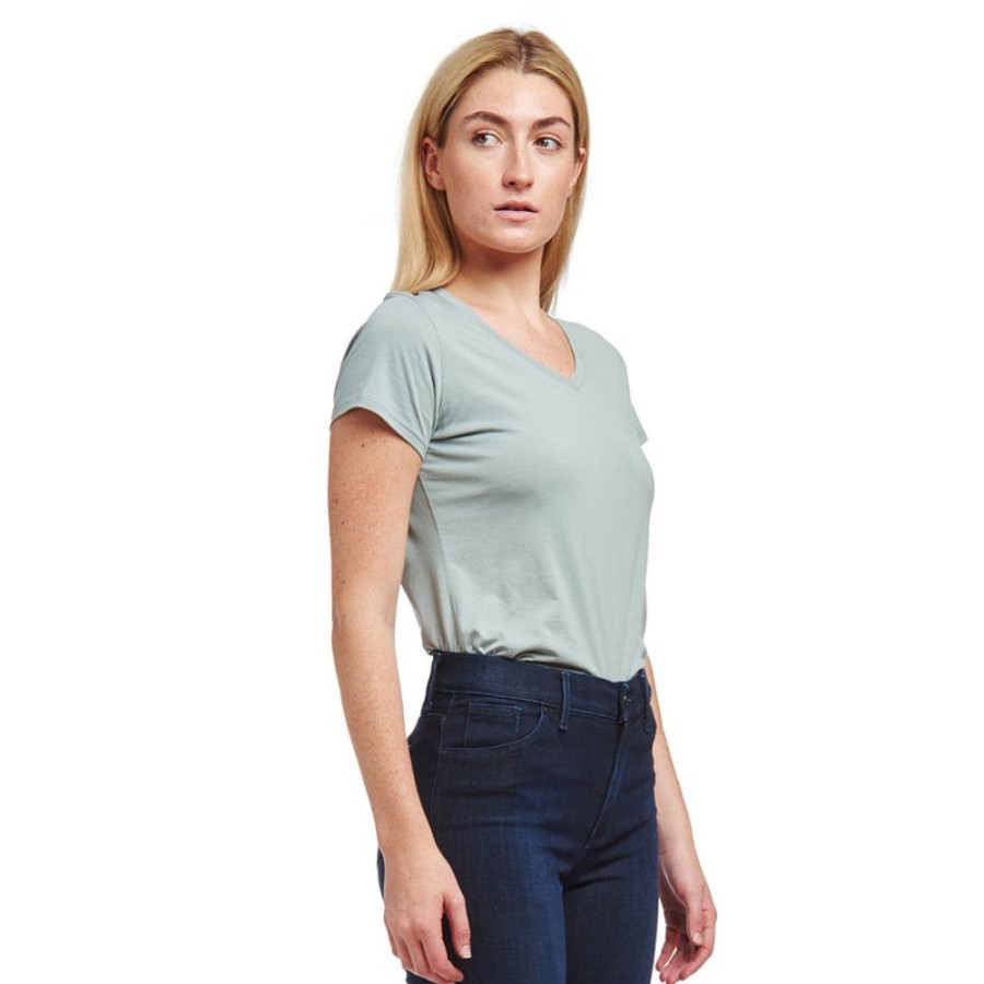 Women Mott & Bow Tees | Fitted V-Neck Marcy Tee