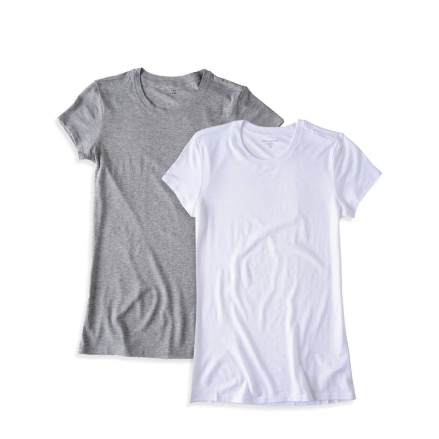 Women Mott & Bow Tees | Fitted Crew Marcy 2-Pack