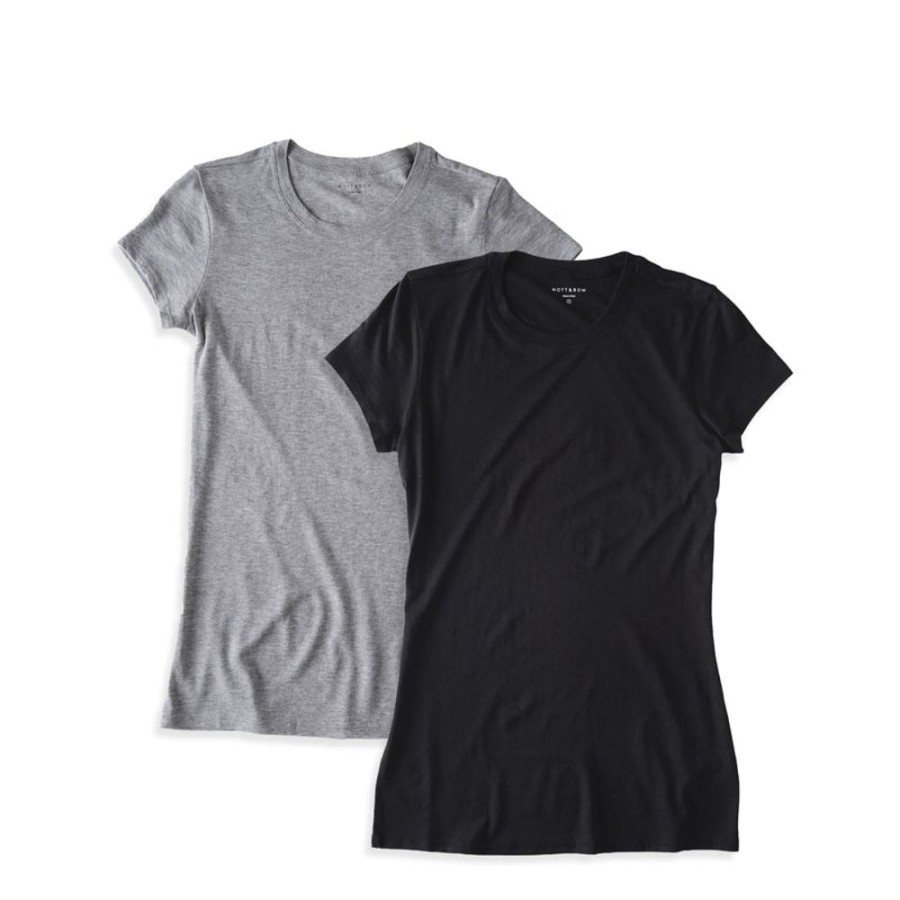 Women Mott & Bow Tees | Fitted Crew Marcy 2-Pack