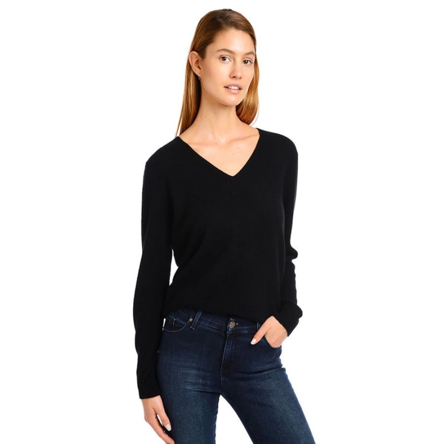 Women Mott & Bow Sweaters | Cashmere Oversized V-Neck Willow Sweater