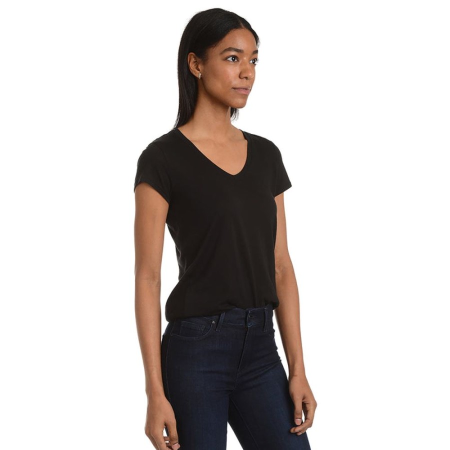 Women Mott & Bow Tees | Fitted V-Neck Marcy Tee