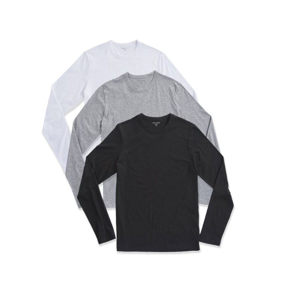 Men Mott & Bow Tees | Long Sleeve Crew Tee Driggs 3-Pack