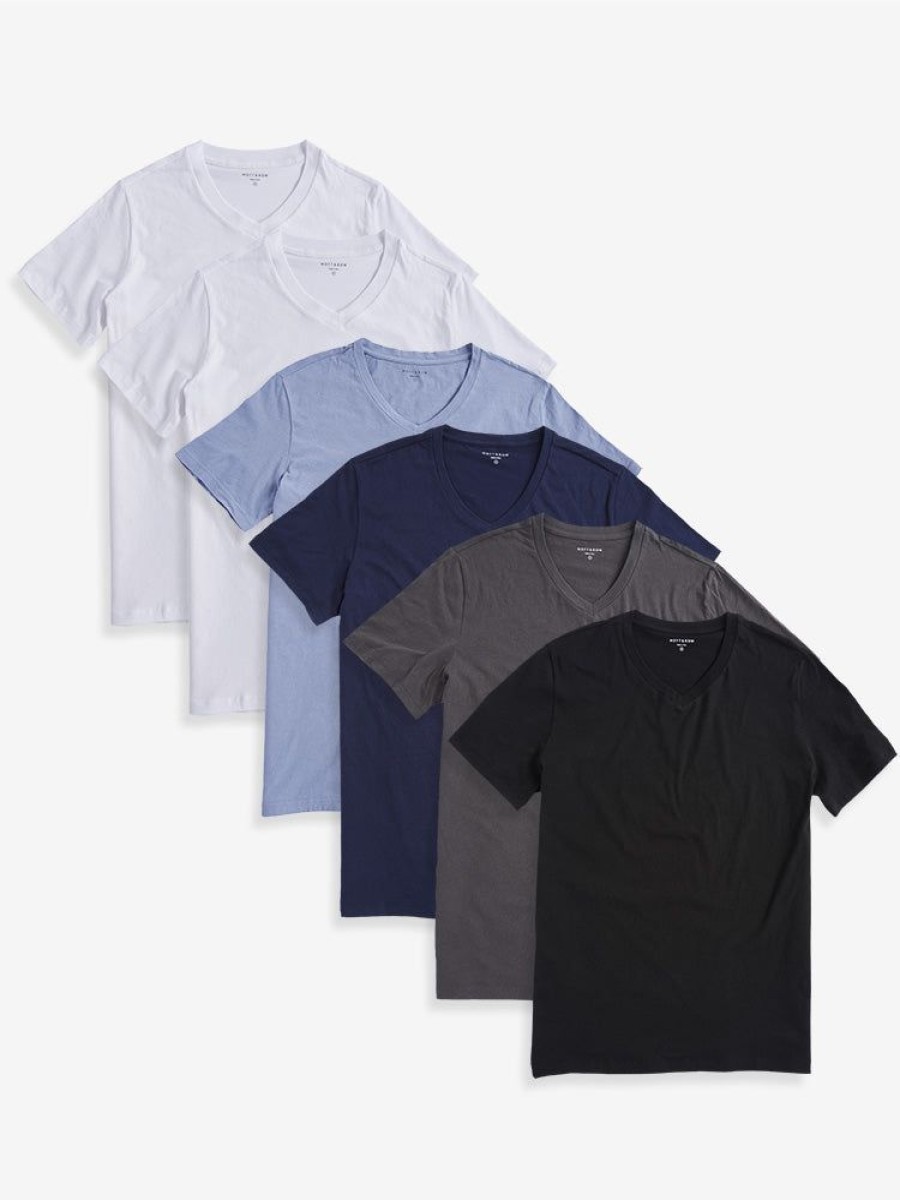 Men Mott & Bow Tees | Classic V-Neck Driggs 6-Pack