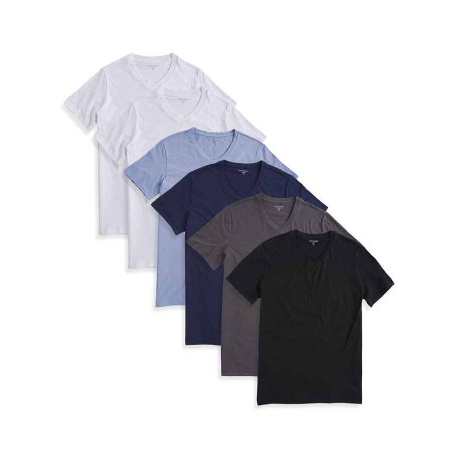 Men Mott & Bow Tees | Classic V-Neck Driggs 6-Pack