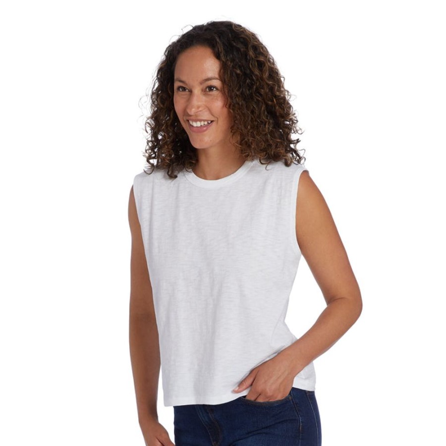 Women Mott & Bow Tees | Relaxed Slub Tank Tee