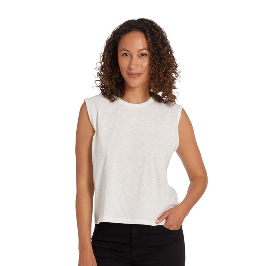 Women Mott & Bow Tees | Relaxed Slub Tank Tee