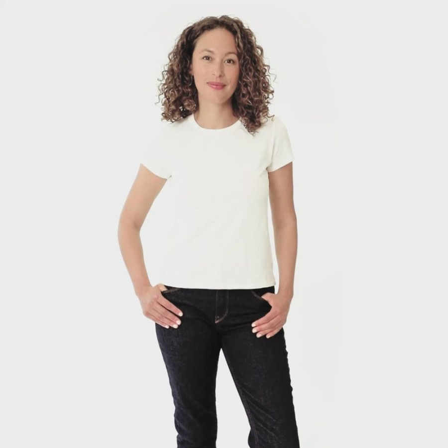 Women Mott & Bow Tees | Classic Crew Slub Tee