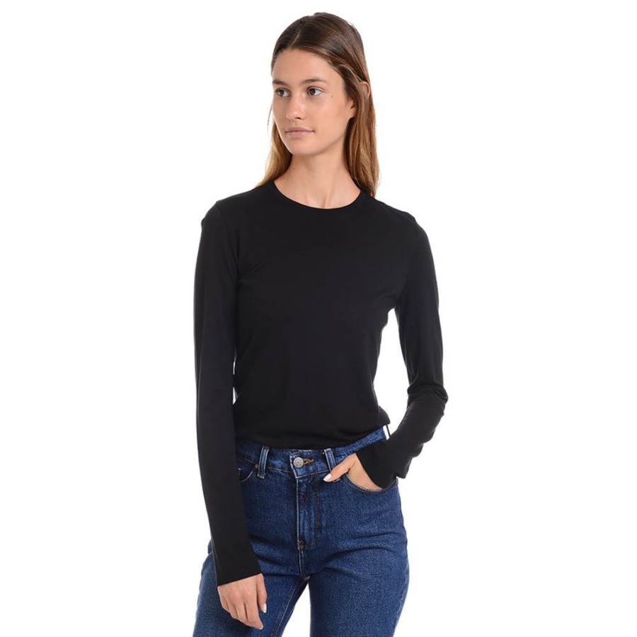 Women Mott & Bow Tees | Long Sleeve Crew Tee Marcy