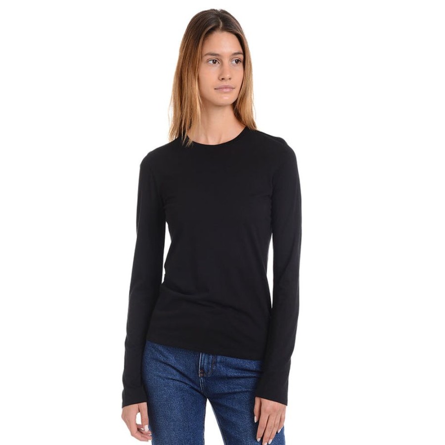 Women Mott & Bow Tees | Long Sleeve Crew Tee Marcy