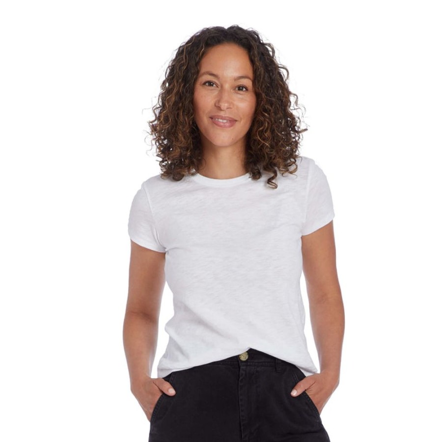 Women Mott & Bow Tees | Classic Crew Slub Tee