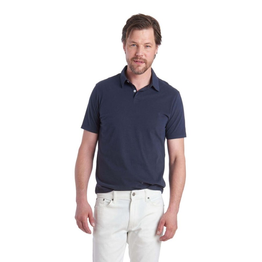 Men Mott & Bow Polos | Jersey Sueded Polo