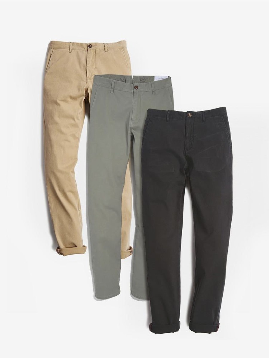 Men Mott & Bow Pants | The Twill Chino Charles 3-Pack