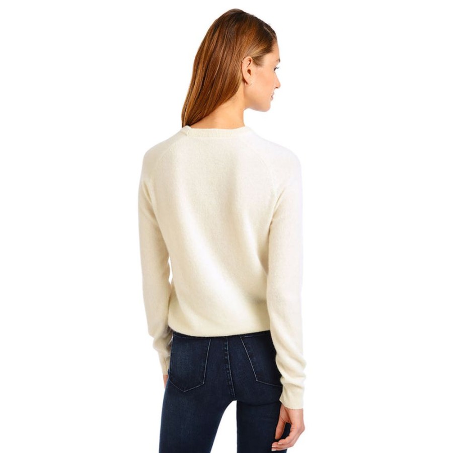 Women Mott & Bow Sweaters | Cashmere Raglan Crew Cambridge Sweater