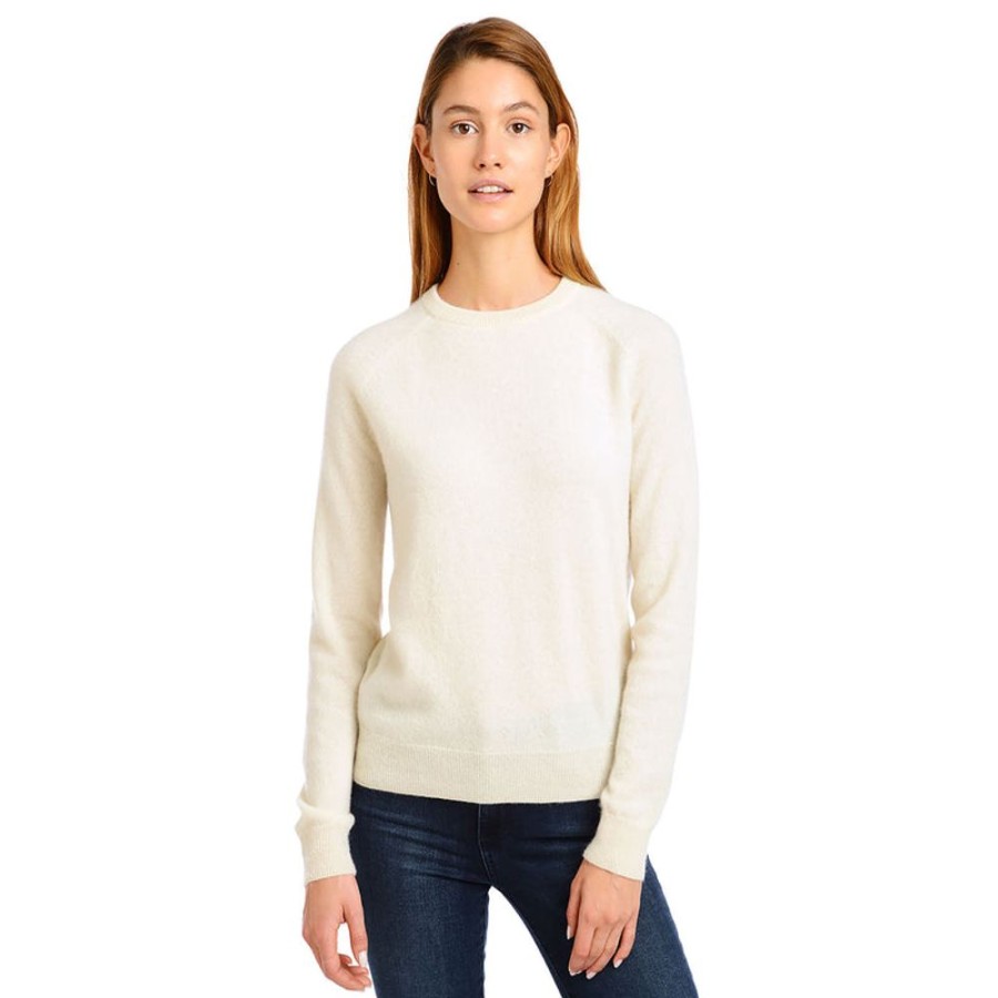 Women Mott & Bow Sweaters | Cashmere Raglan Crew Cambridge Sweater