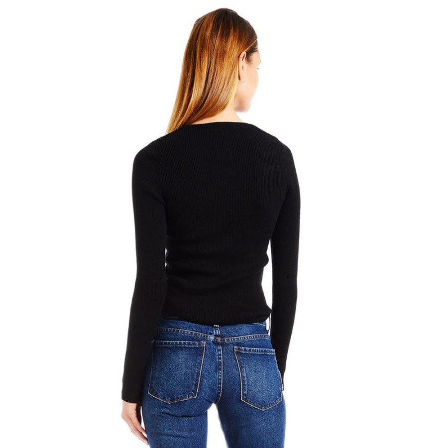 Women Mott & Bow Sweaters | Light Ribbed Cotton/Cashmere V-Neck Emma