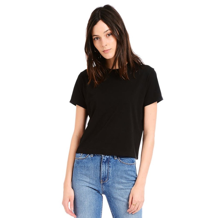 Women Mott & Bow Tees | Boxy Semi-Crop Noble Tee