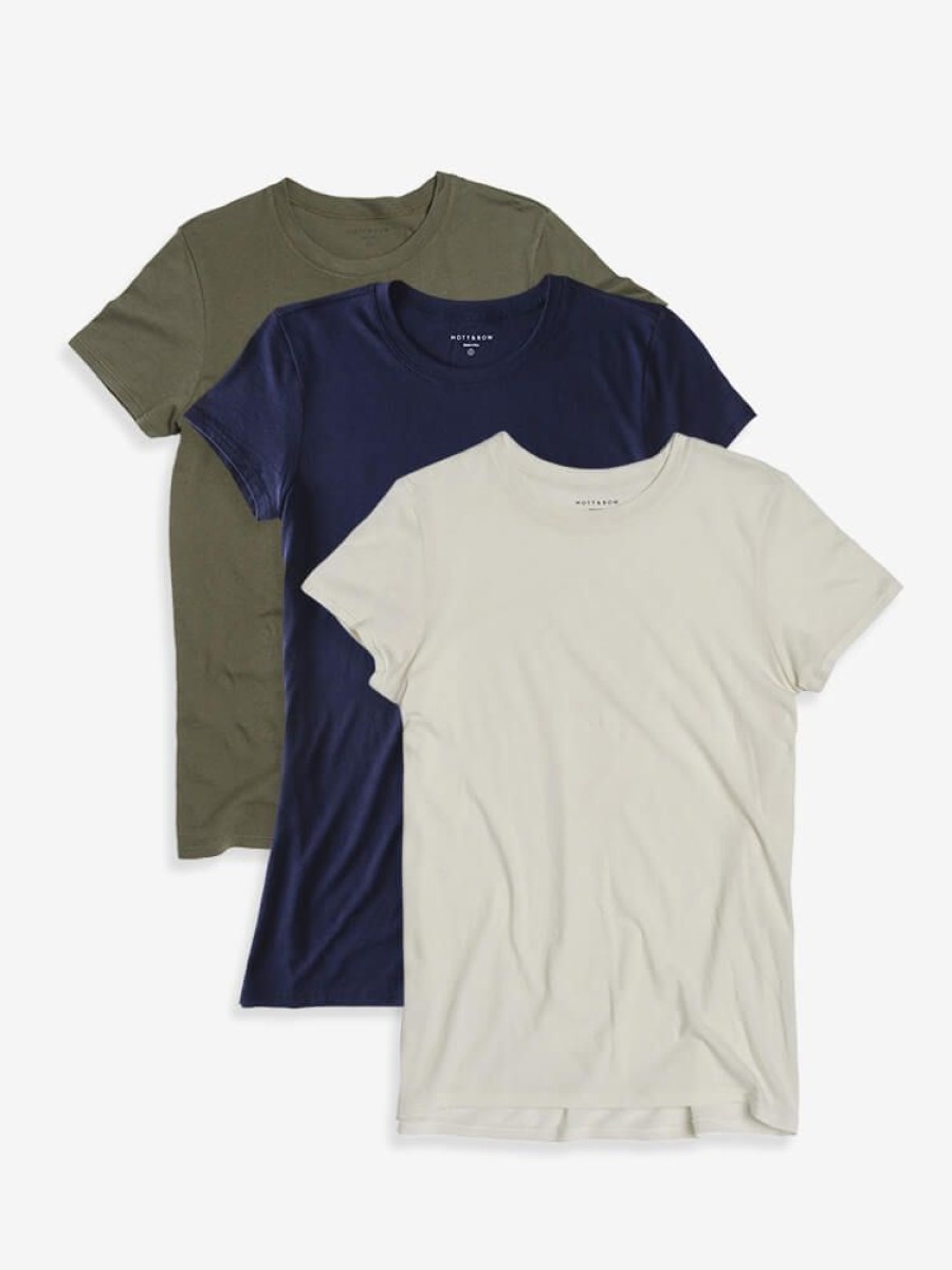 Women Mott & Bow Tees | Fitted Crew Marcy 3-Pack