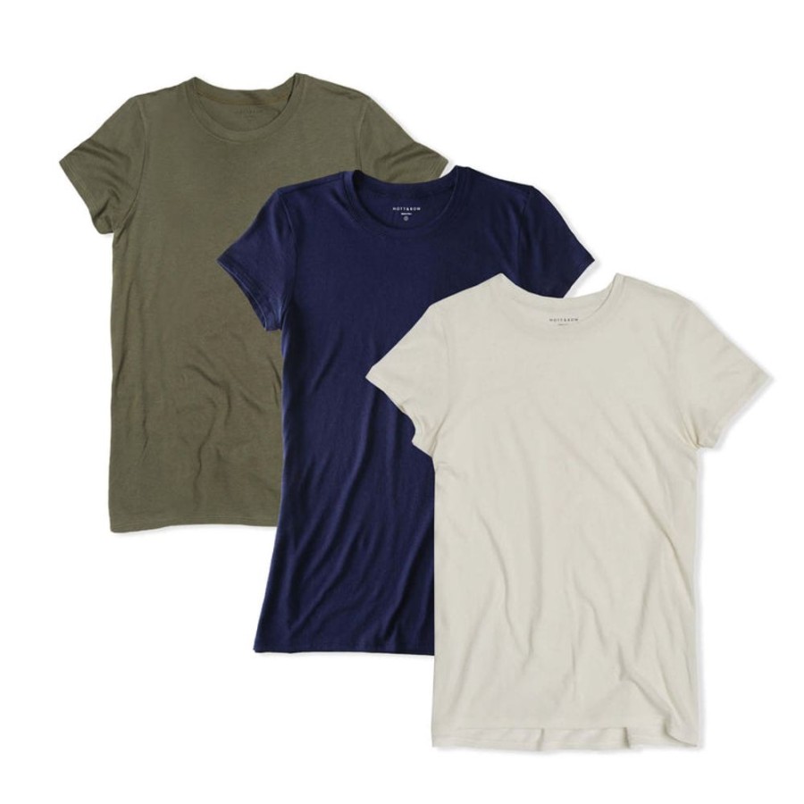 Women Mott & Bow Tees | Fitted Crew Marcy 3-Pack