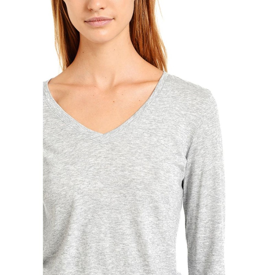 Women Mott & Bow Tees | Long Sleeve V-Neck Tee Marcy